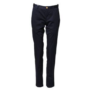 Domenico Tagliente Dark Blue Cotton Skinny Men Trouser Men's Pants